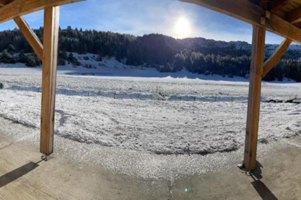 Appartement Lumineux Neuf Dans Bas De Chalet Le Douglas La Joue du Loup Bagian luar foto